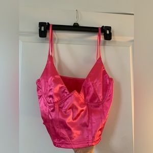 PINK FUXIA silky top. Soft, chic and comfortable!